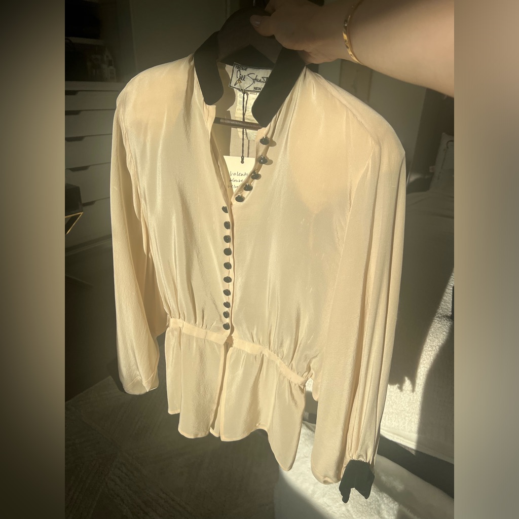 Vintage Valentino Gorgeous Peplum Silk Top